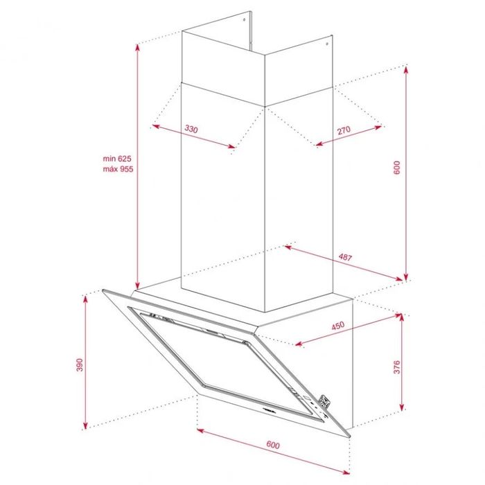 Кухонна витяжка Teka DLV 68660 TOS чорне скло