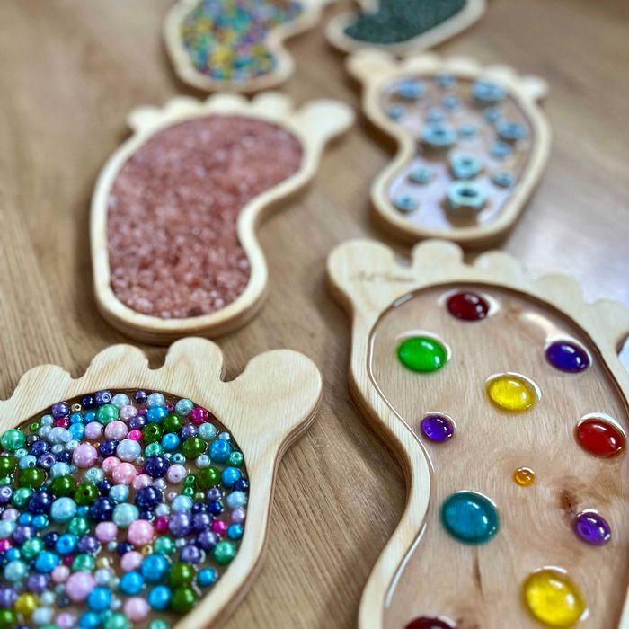 Stopy sensoryczne ścieżka sensoryczna zestaw Montessori 30 cm