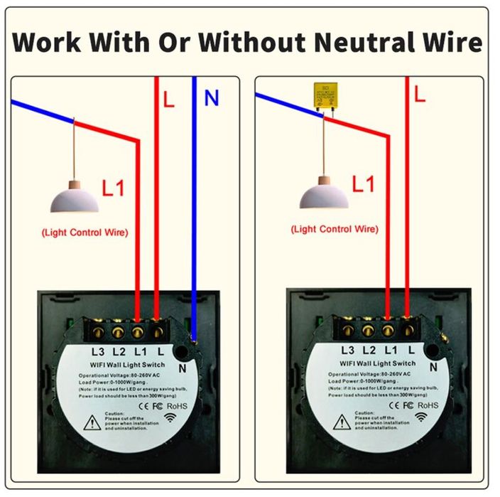 Tuya WiFi Interruptor Inteligente Funciona com Alexa - 1 Gang