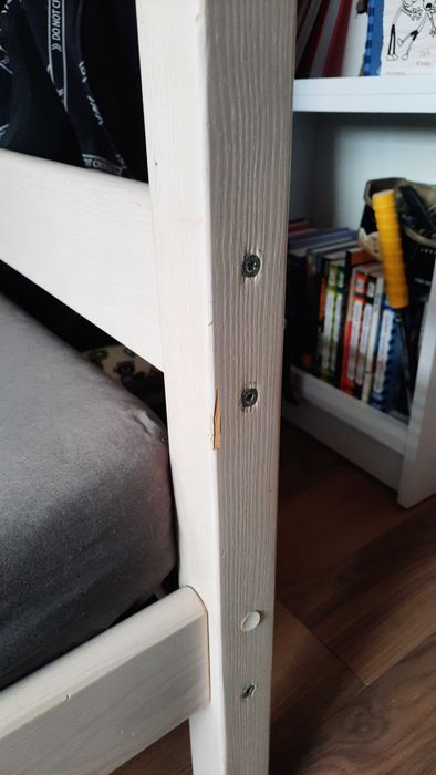 Łóżko dziecięce piętrowe drewniane