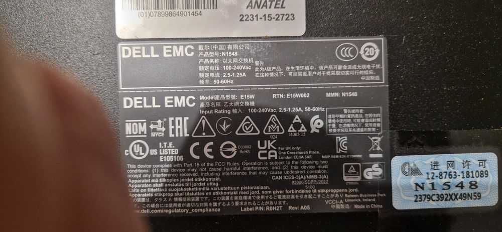 Dell N1548 switch 48x Gigabit + 4x SFP+ rack