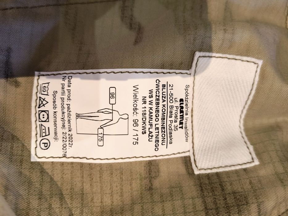 bluza ws multicam  BLUZA  118/DKWS 169/96 M/R  JWK GROM  kombinezon