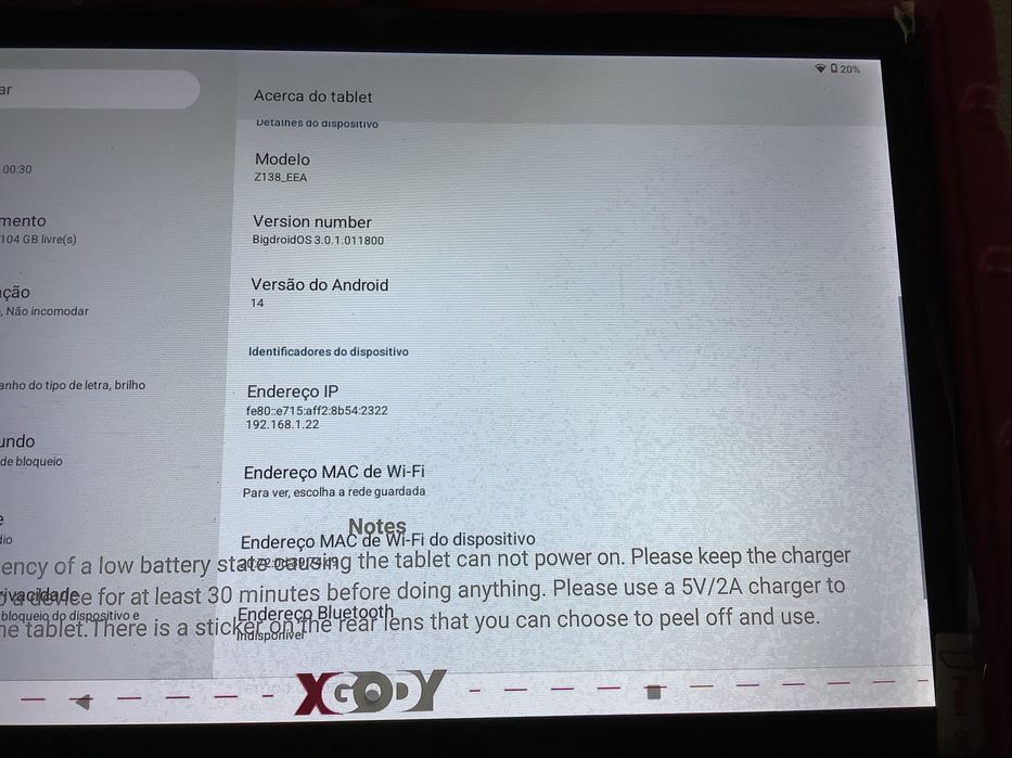 Tablet Ziovo de 10.1 polegadas para crianca