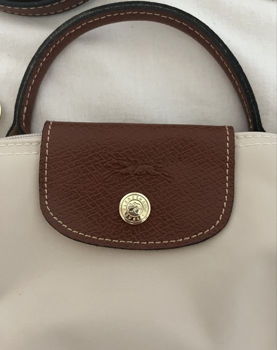 Mini mala longchamp le pliage beje