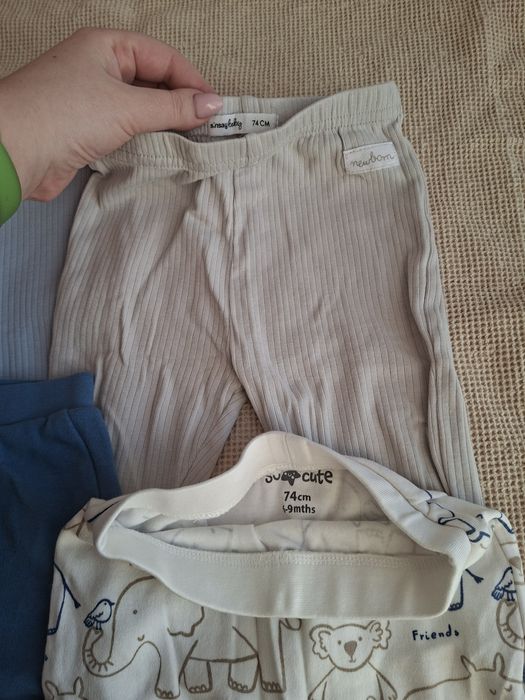 Legginsy niemowlęce rozmiar 74 - 6 sztuk