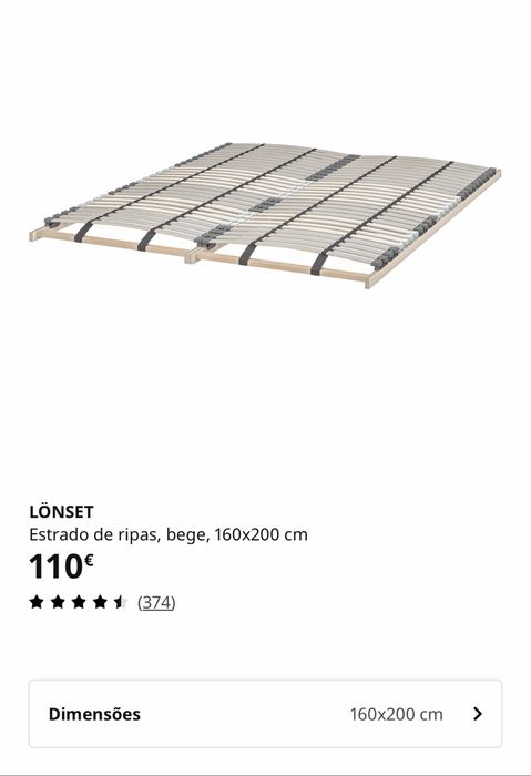 Cama IKEA MALM 160x200 completa + colchão + 4 gavetões