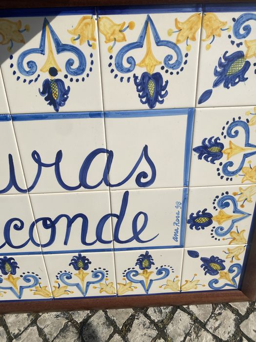 Painel / quadro de azulejos da artista Ana Rosa