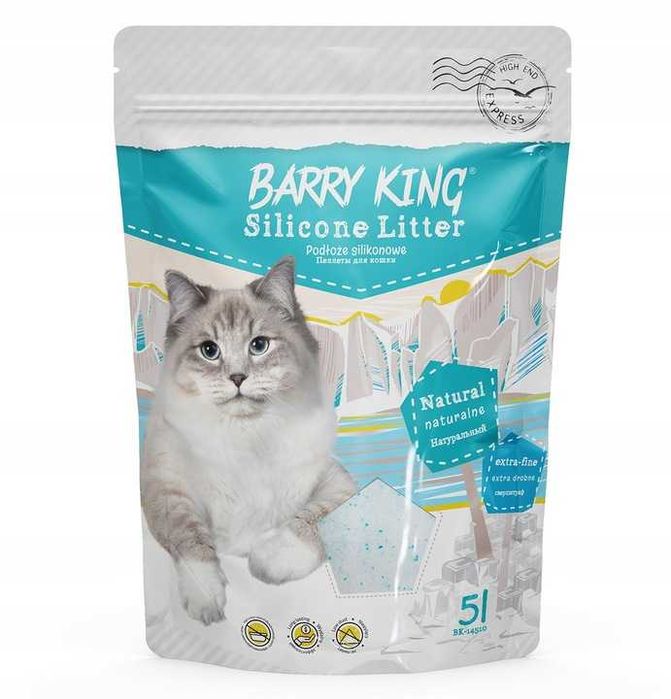 Żwirek drobny silikonowy dla kota 5 l barry king