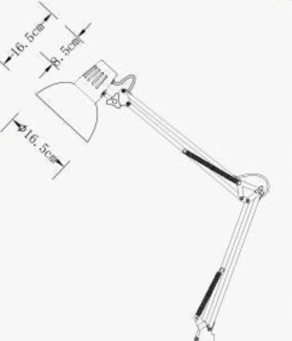 Настольна лампа металева на струбцині MT-800