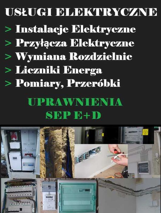 Elektryk Gdynia uprawnienia instalacje przyłącza liczniki awarie tanio