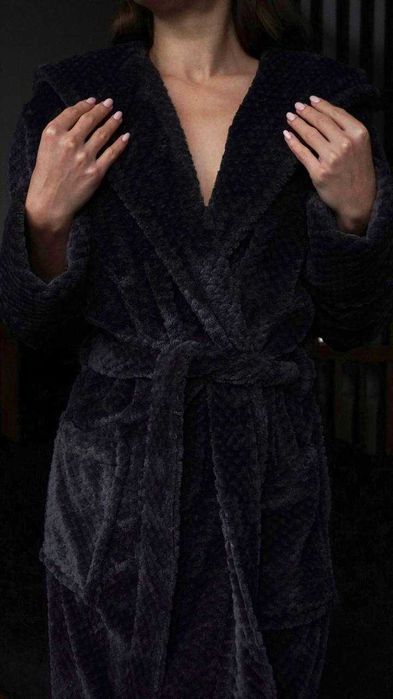 Нереально красивий жіночий махровий халат Ананаска. Женский теплый