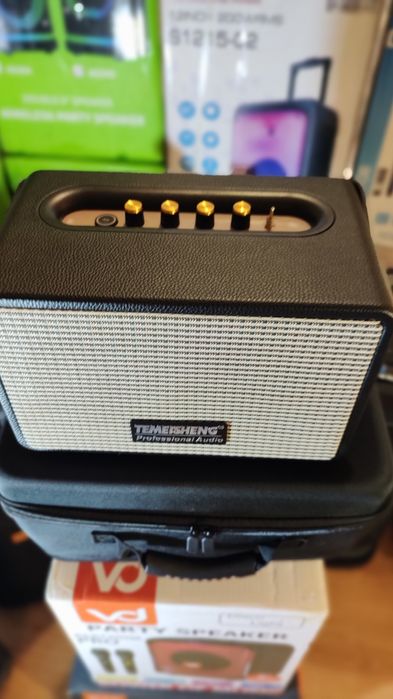 Караоке акустика Temeisheng-МХ(блютуз,SD,USB,FM)2микрофона,пультДУ