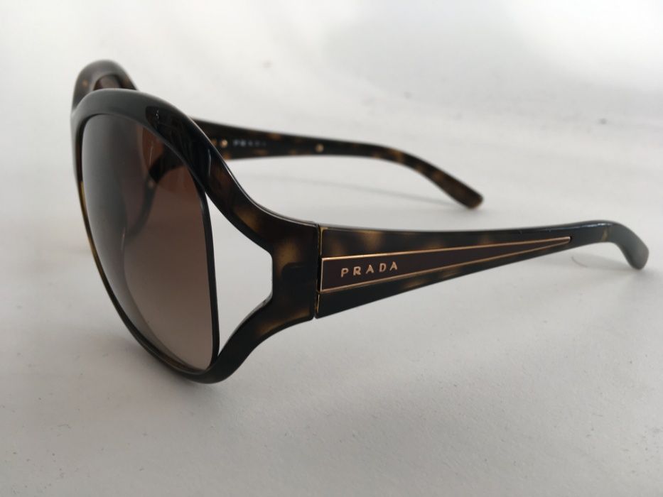 Okulary Prada SPR05L etui certyfikat brown