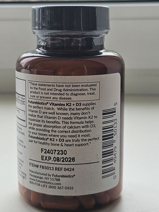 Витамин D3(10 000UI) + K2.