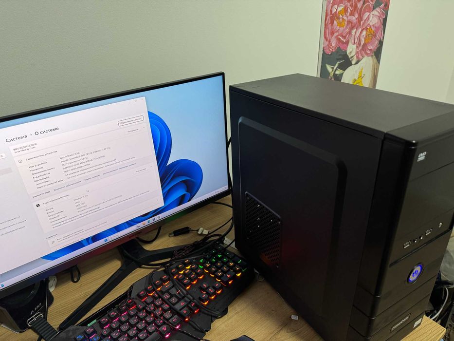 Ігровий ПК для ігор та навчання i3-9100/16 GB/Intel HD630 3GB/SSD 500G