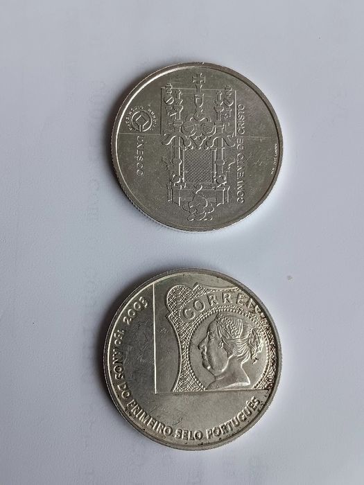 2 moedas de prata de 2003 e 2004 de 5 euros