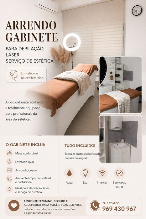Arrendo Gabinete para Estética – Montijo