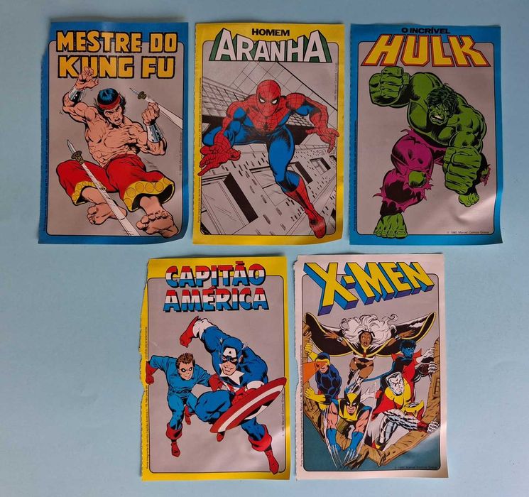 Caderneta Secret Wars + cromos + outros brindes da Editora Abril (anos 80)