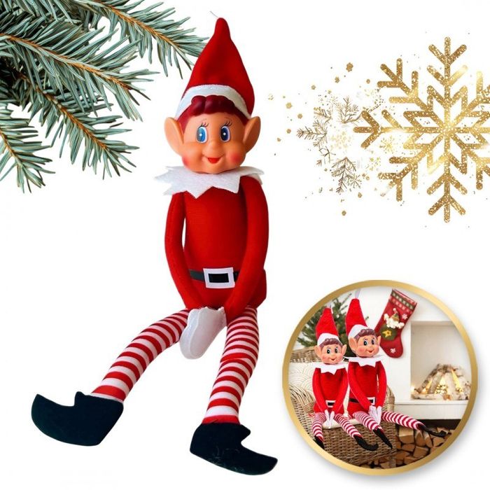 Elf Świąteczny Figurka Adwentowa 43 cm