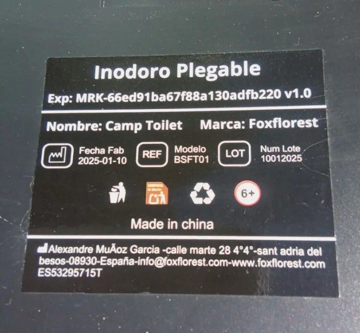 Sanita de acampamento portátil Foxflorest