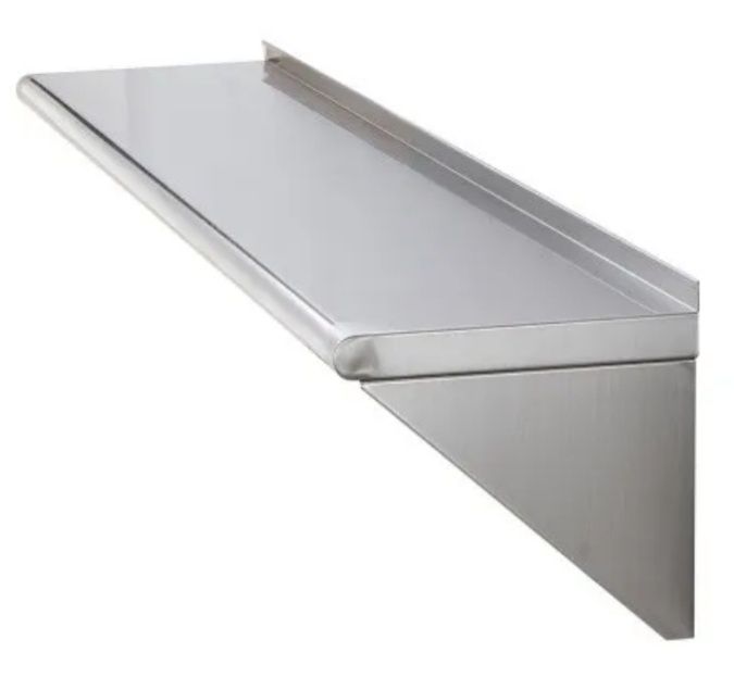 Prateleira de aço inoxidável VEVOR de 18" x 60", prateleira flutuante