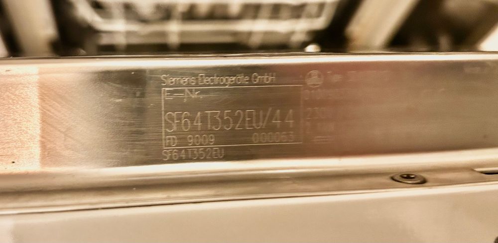 Zmywarka Simens SF64T352EU44 Mide in Germany