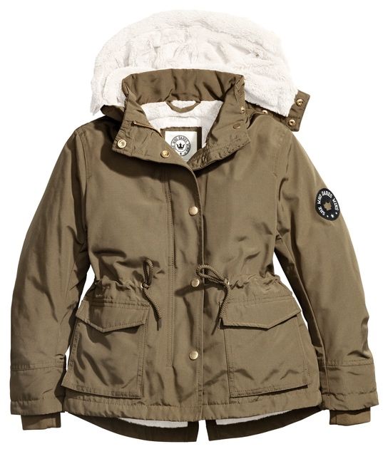 Парка кольору хакі.Демісезон