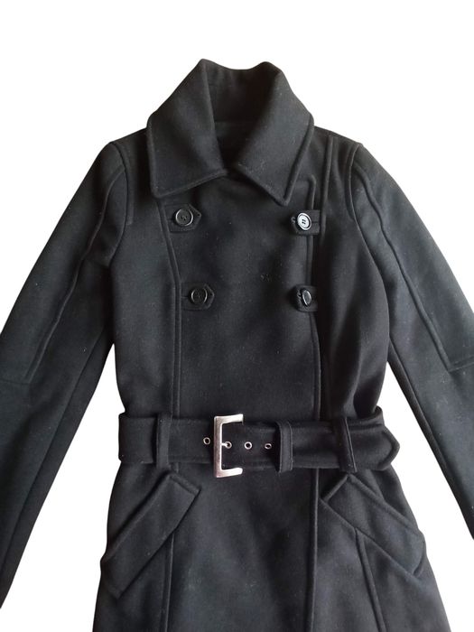 Sobretudo em fazenda grossa preto tamanho S