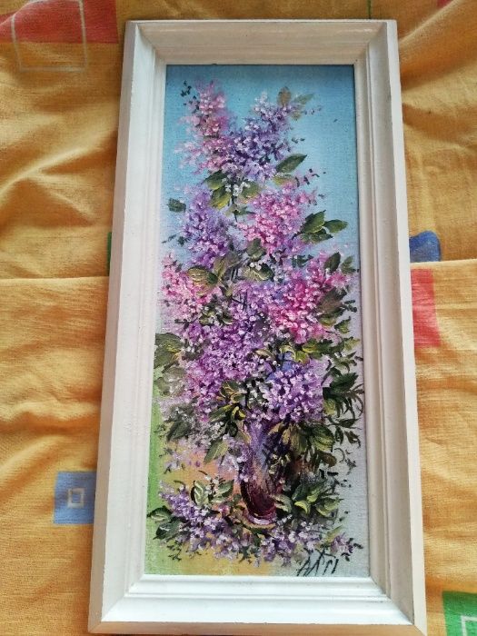 Букет бузку, олійний живопис