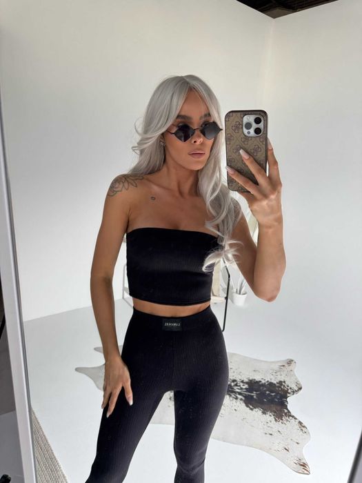 Czarny damski komplet Lamanuel SEPARATE rozmiar XS  WYSYŁKA GRATIS!