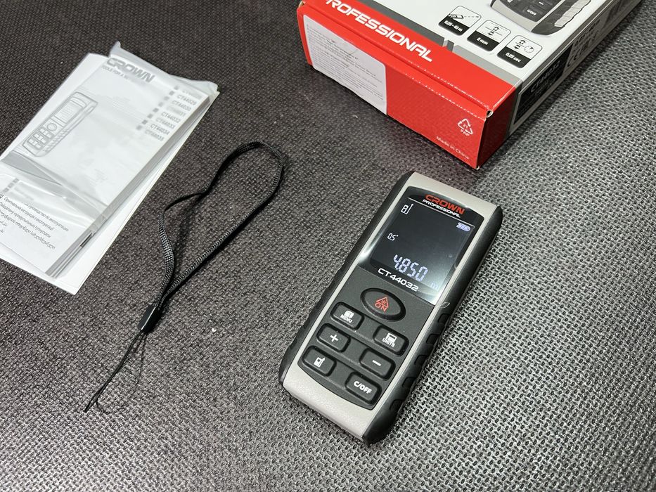 Лазерная рулетка Дальномер CROWN CT44032 На 40 м + угломер