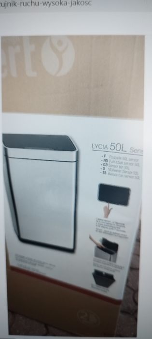 Bezdotykowy kosz na śmieci 50l Allibert markowy