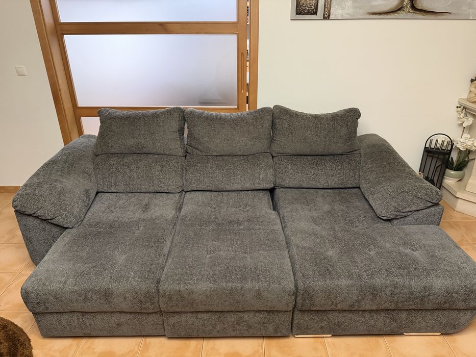 Sofa 3 lugares com chaise long