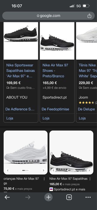 Nike Airmax 97 preto/branco