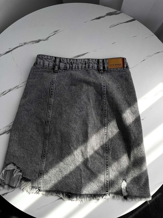 Спідниця джинсова сіра міні розімір S Zara