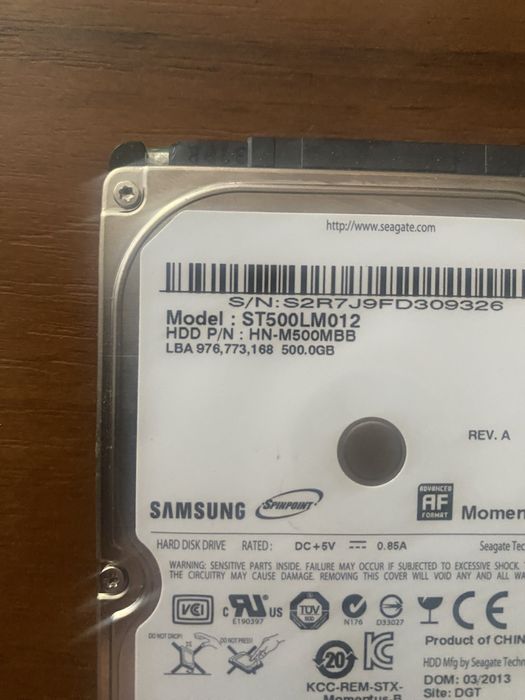 Продам жосткий диск на ноутбук! На 500 GB  и 160GB