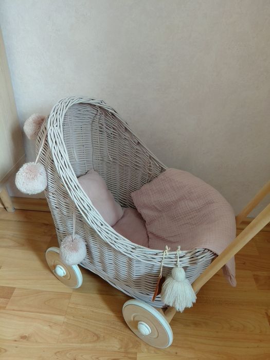 Wiklinowy wózek dla lalek Little Dreams