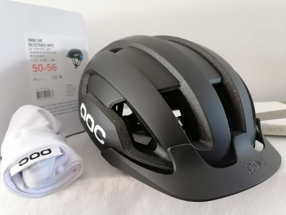Kask rowerowy Poc Omne Air Resistance Mips Black Opal Blue S 50-56cm