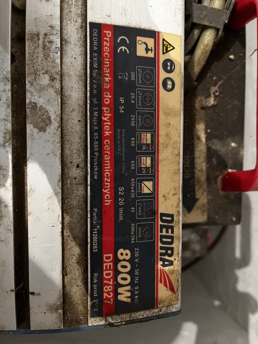 Przecinarka do plytek i glazury dedra ded7827