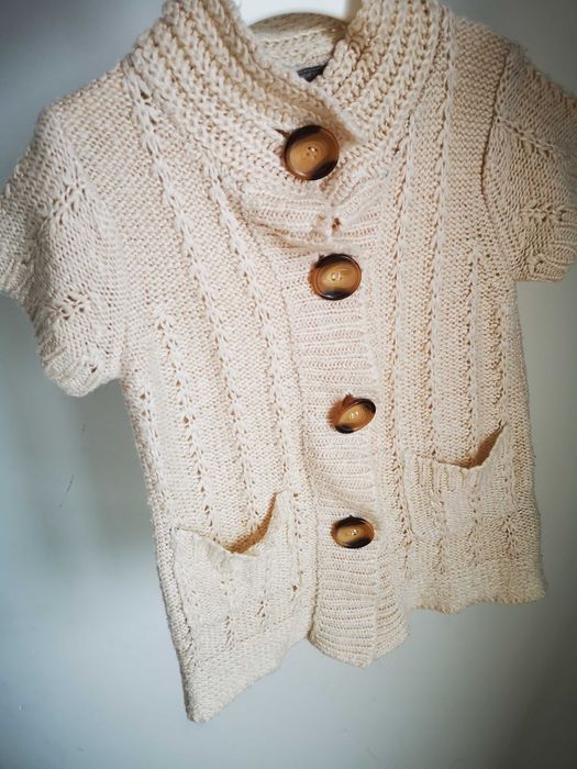 Pumpkin Patch kremowy rozpinany sweterek 106 cm 4lata