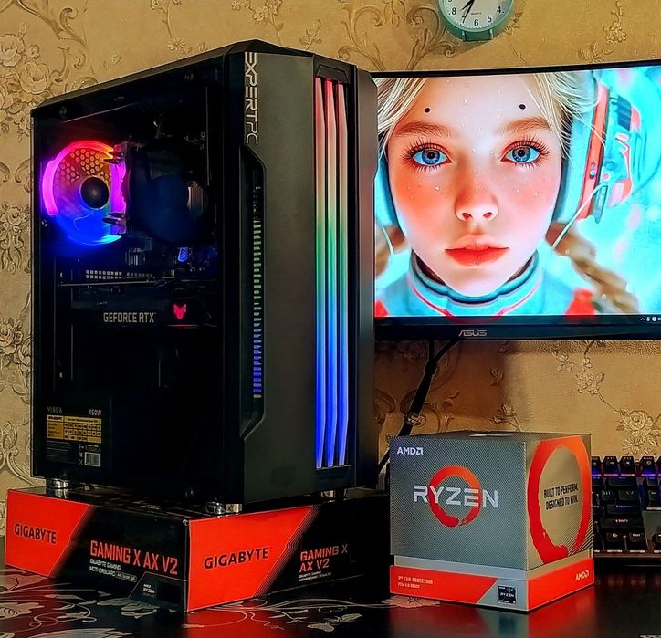 ПК RTX3060 12Gb/ Ryzen 5 3600/ B450/ 16Gb DDR4 игровой PC s-АМ4