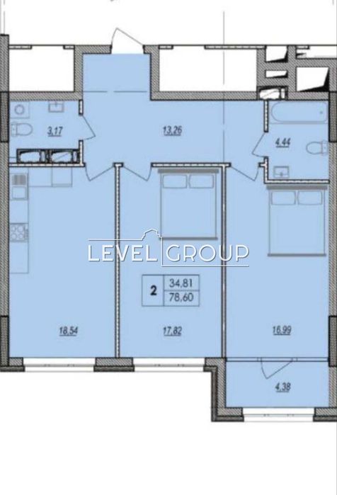 2к квартира ЖК Olympic Park в збудованому будинку