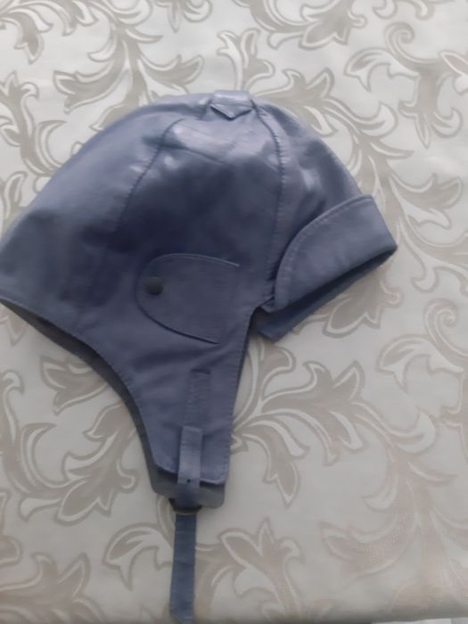 czapka pilotka skóra naturalna