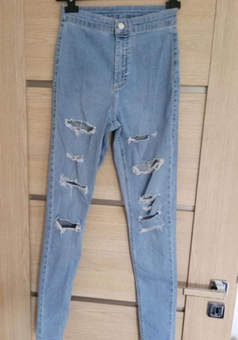Jeansy wysoki stan S dżinsy z wysokim stanem