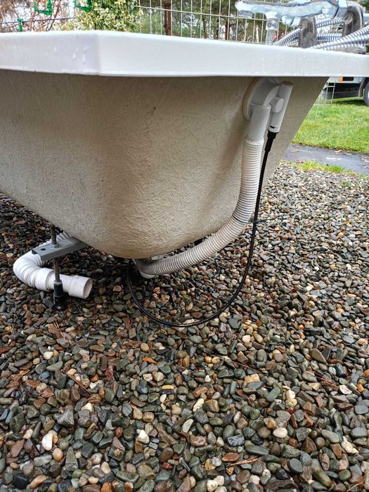 Wanna 170x70 komplet ze stelażem, kran z prysznicem i odpływem aut.