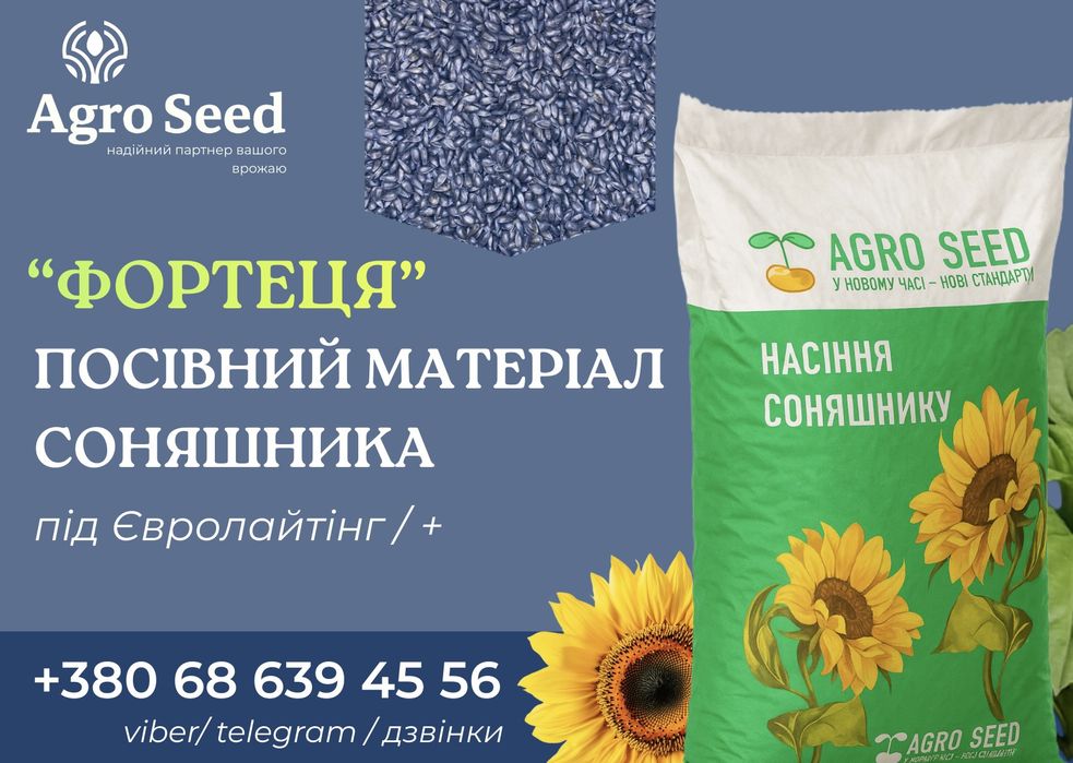 Насіння соняшнику. Посівний матеріал. Гібрид під Євро-Лайтинг
