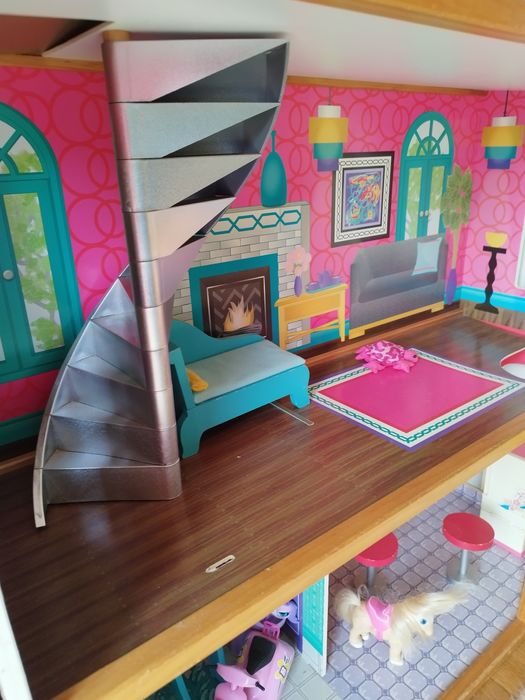 Casa bonecas madeira tamanho grande