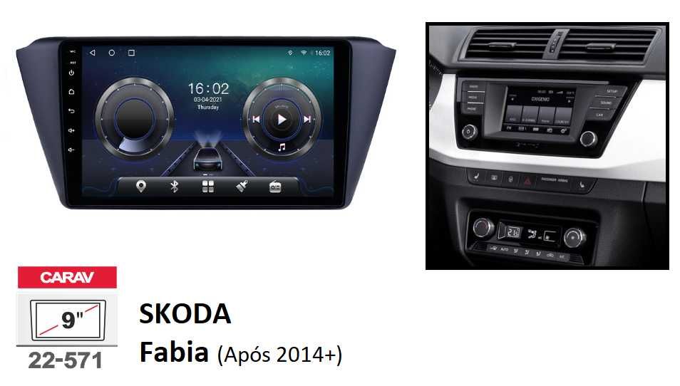 (NOVO) Rádio 2DIN • SKODA Fabia (2001 até 2020) • Android GPS [4+64GB]