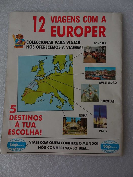 Caderneta de cromos Aviões - Os Gigantes do Céu (Tem 74 cromos)