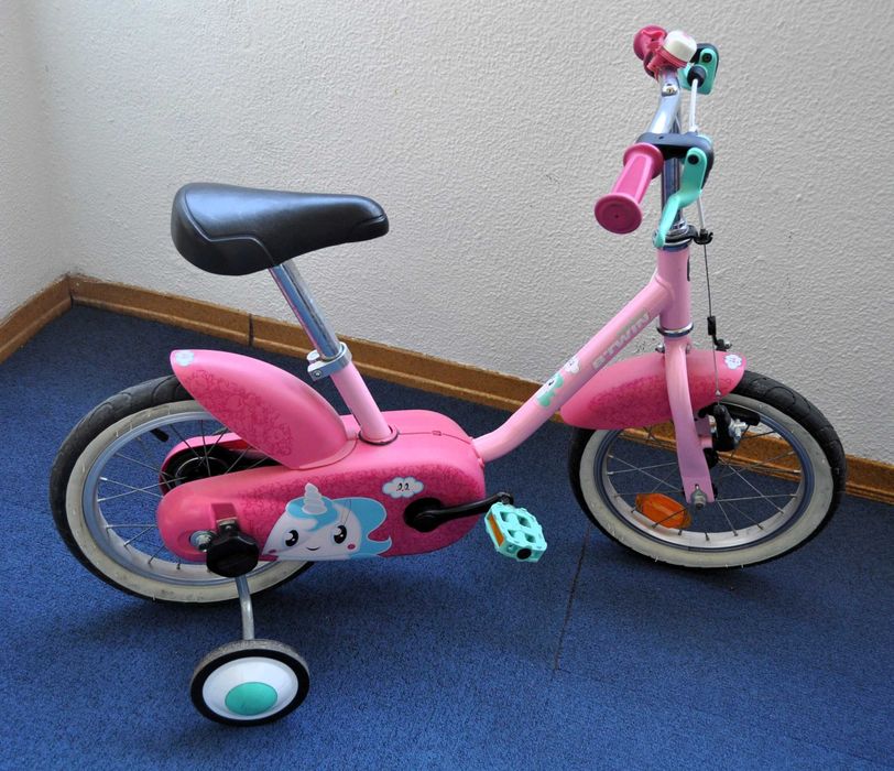 Bicicleta BTWIN criança 3 - 7 anos, roda 14", c/ rodinhas. Setúbal